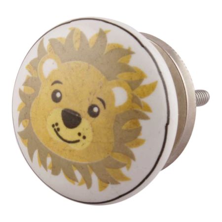 Mustard Panda Ceramic Flat Cabinet Knob Online